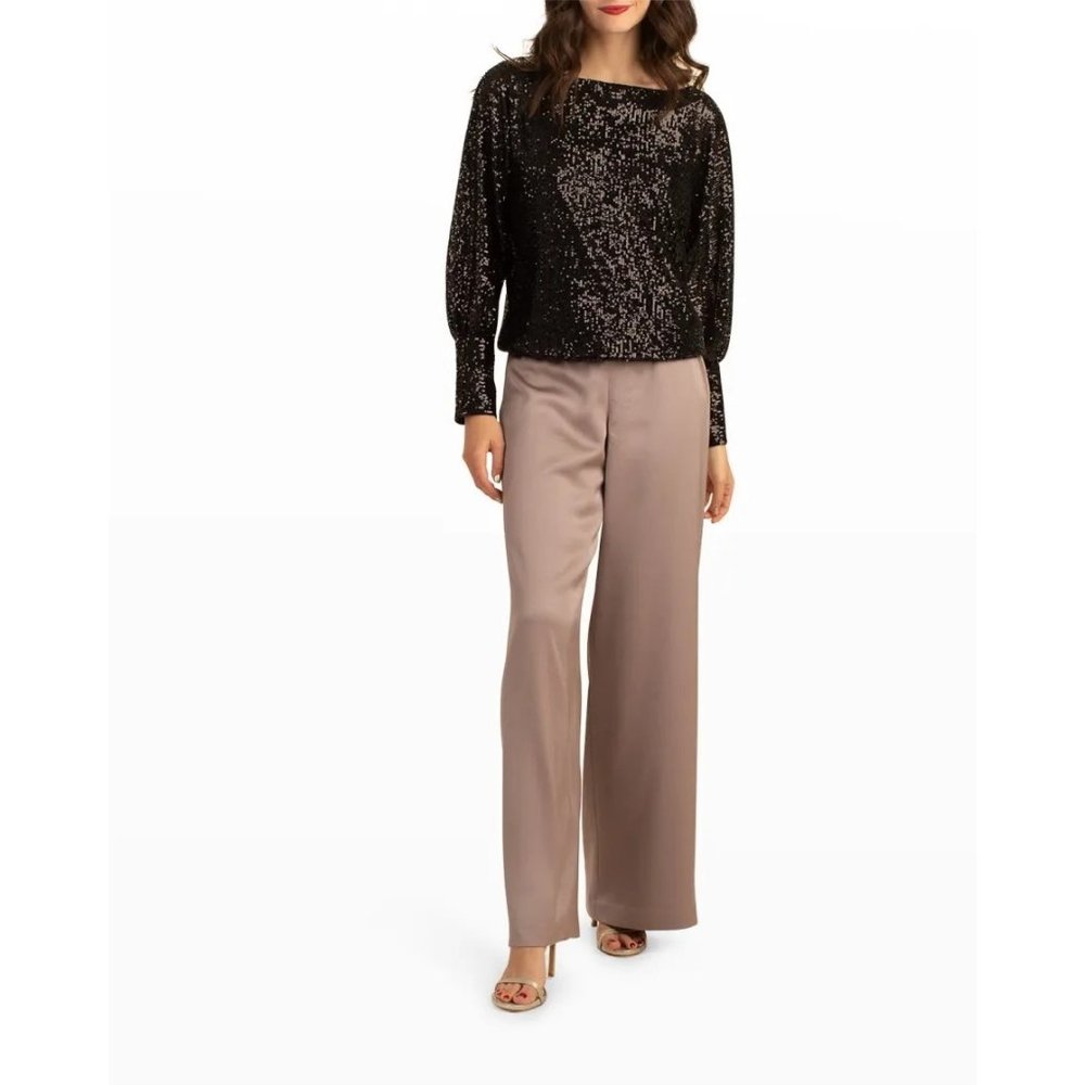 TRINA TURK Long Wide-Leg Weekend Pants in Chanterelle - Picture 5 of 5